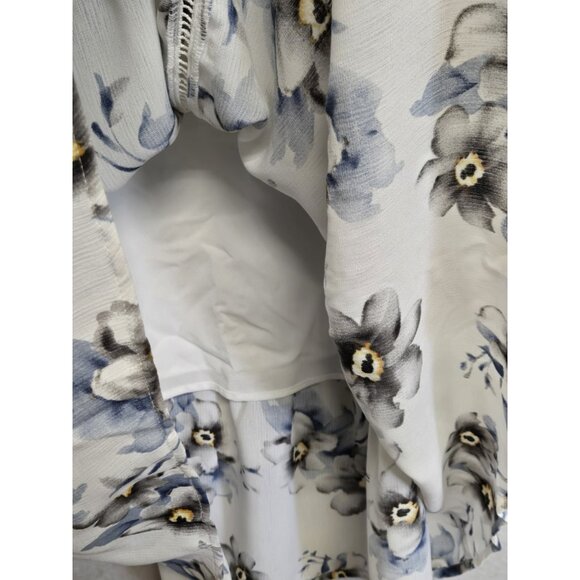 POL Clothing Womens Small Floral Print Tiered Dress Crochet Trim Cottage Core - Picture 8 of 8